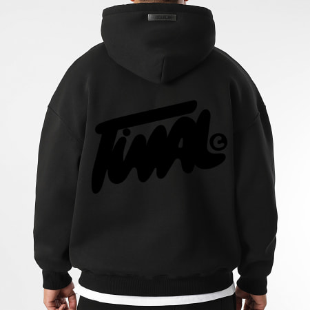 Final Club - Conjunto de sudadera con capucha y pantalón de chándal FNL Black Logo